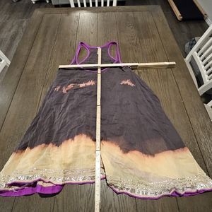 Free People Sz XS distressed tank oversized boho